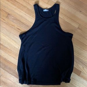 Free people small black ribbed tank